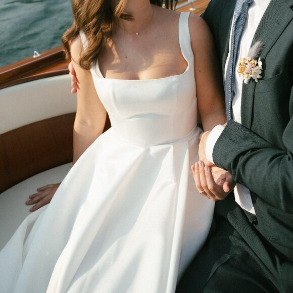 Wtoo by Watters Vivien Square-Neck A-Line Wedding Gown - Picture 8 of 8